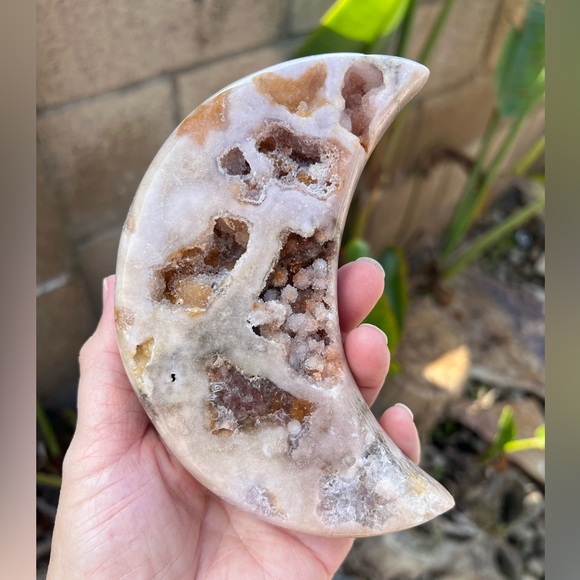 Pink Amethyst Sugar Druzy Moon - Picture 8 of 11